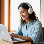 Home 8 목표 달성을 위한 동기 부여 기술 - **Prompt 1: Focused Productivity Sanctuary**
**Subject:** A young adult woman, with features tha...