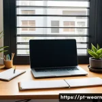 학습 동기 부여를 위한 전략 - A cozy, well-organized study corner in a modern Brazilian apartment, featuring a clean wooden desk w...